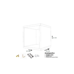 Kit 3 Nicho Decorativo 25X25X20 cm Madeirado Em Mdf