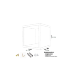 Kit 3 Nicho Decorativo 45X45X15 cm Preto Em Mdf