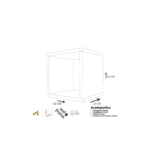 Kit 3 Nicho Decorativo 50X50X20 cm Natural Em Mdf