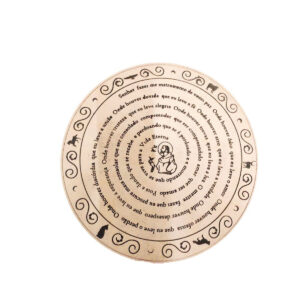 Mandala Oração de São Francisco em MDF 30 cm natural