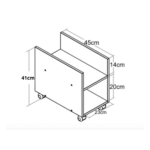 Suporte de Cpu Com Rodizio Natural Em Mdf